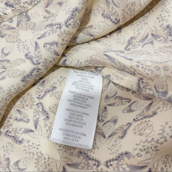 Joie Zambezi Butterfly Print Long Sleeve Blouse Size XXS - Picture 12 of 12
